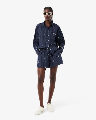 Pantal&oacute;n corto tipo b&oacute;xer de jacquard de popel&iacute;n de algod&oacute;n   