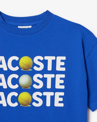 Camiseta de Algodão Estampada com Caimento Relaxado