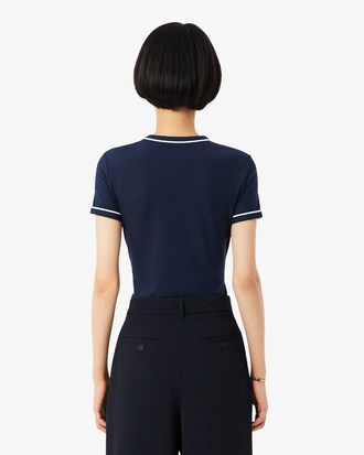 Remera Jersey con Detalle en Contraste