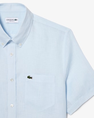 Camisa de Manga Curta em Linho