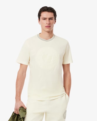 Camiseta em Malha de Algodão Bordada
