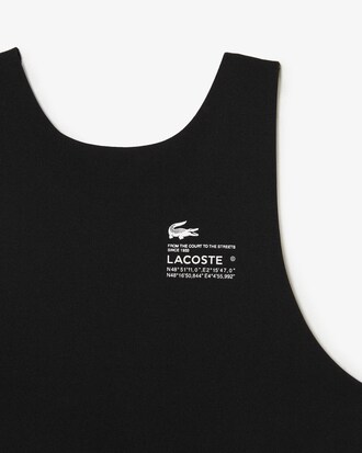 Top feminino Lacoste em poliamida reciclada quick-dry com stretch