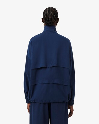 Campera de ch&aacute;ndal oversized de mezcla de Lino