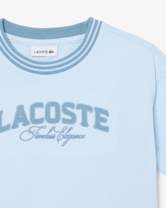 Camiseta de algod&atilde;o com marca Lacoste
