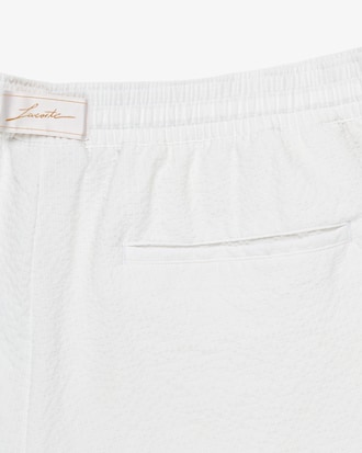 Shorts de seersucker de corte relajado