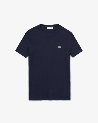 Camiseta feminina em algod&atilde;o macio com decote careca