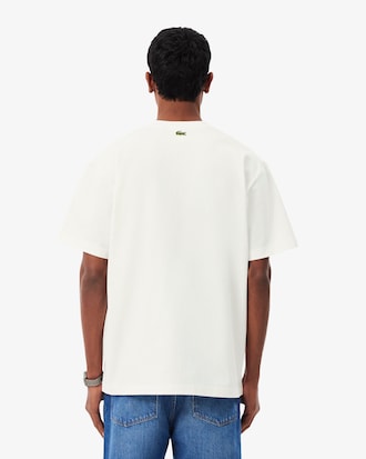 Camiseta de Jersey Pesado de Algod&atilde;o com Detalhe Bordado