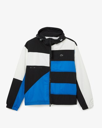 Jaqueta masculina com efeito patchwork