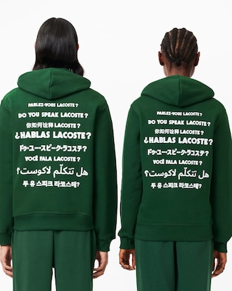 Moletom com capuz Jogger com Slogan Lacoste