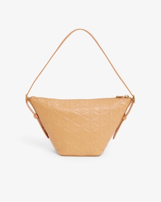 Small Maheki Embossed Leather Hobo Bag