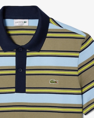 Polo Regular Fit Listrado em Algodão