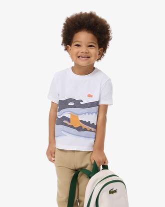Camiseta de Algod&atilde;o com Estampa de Crocodilo