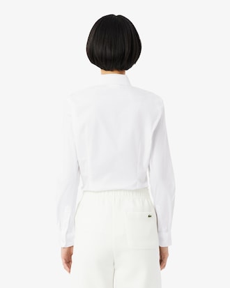 Camisa de modelagem ajustada em Algod&atilde;o Stretch