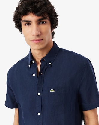 Camisa de Lino Manga Corta