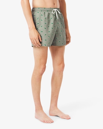 Shorts de Baño con Estampa de Cocodrilo