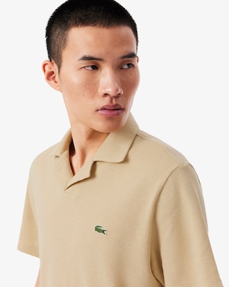Camisa Polo Classic Fit em Algod&atilde;o e Linho