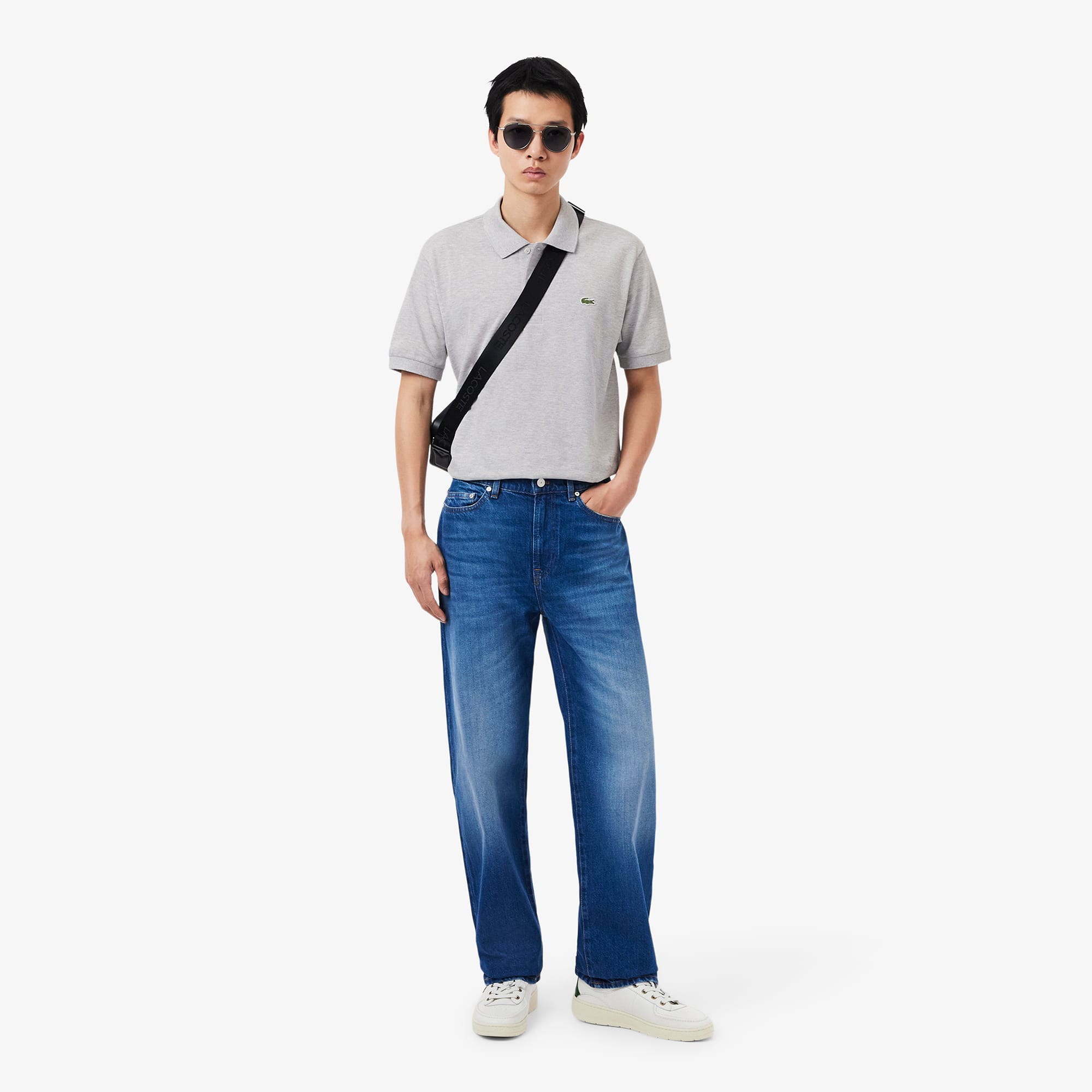 Polo Clássico Fit L.12.12 em Efeito Mescla - Lacoste - Novidades