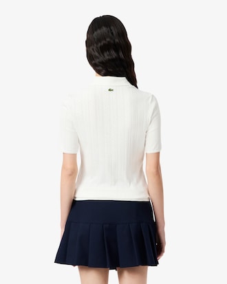 Polo Pointelle L.12.D com Marca Slim Fit