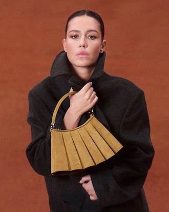 Cartera peque&ntilde;a de gamuza y cuero Lenglen