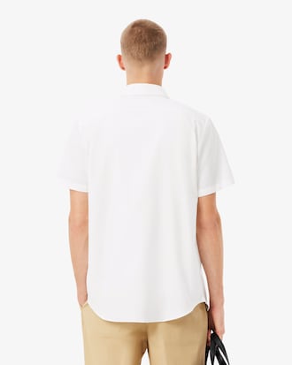 Camisa de Algod&atilde;o de Mangas Curtas de Caimento Regular