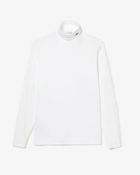 Camiseta de Algod&atilde;o com Gola Alta e Manga Longa