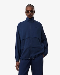 Campera de ch&aacute;ndal oversized de mezcla de Lino