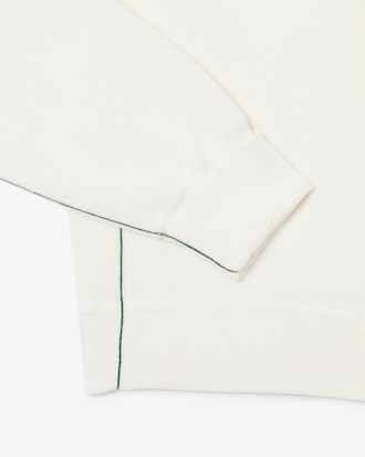 Cardigan de Algodão de Ponto Arroz de Gola V