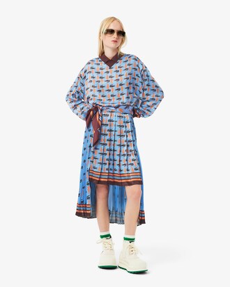 Cal&ccedil;a de Cetim Plissada FW24 Runway