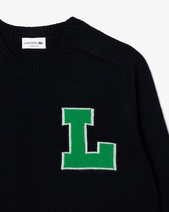 Suéter de Lã Jacquard Intarsia