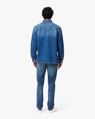 Cal&ccedil;a Jeans Slim Fit Indigo com 5 Bolsos