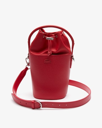 Bolsa bucket feminina Chantaco pequena em piqu&eacute; de couro