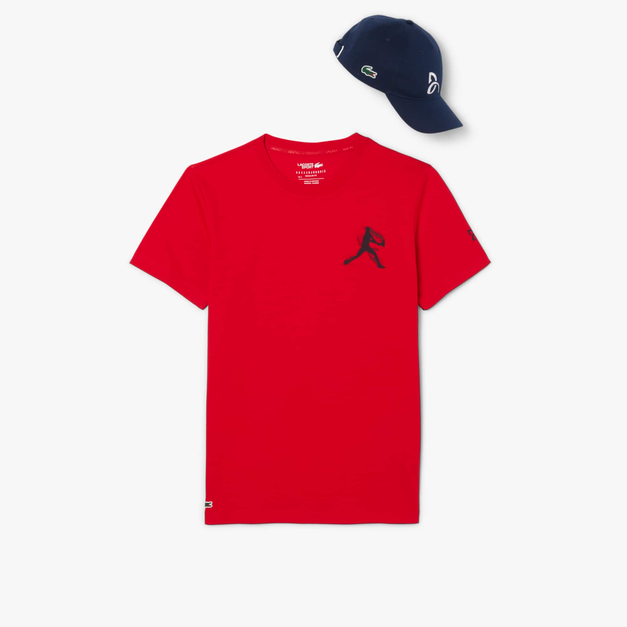 Kit Lacoste Masculino Camiseta e Boné Novak Djokovic