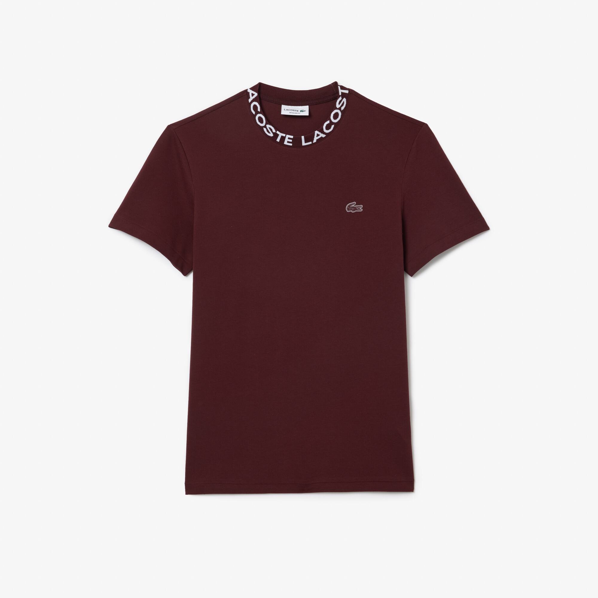 Camisa com Gola Lacoste Piqué Ultraleve Jacquard e Logo
