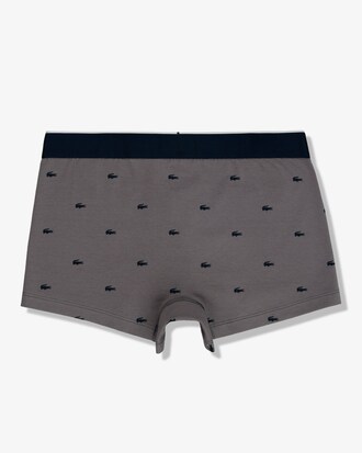 Cueca masculina Lacoste em j&eacute;rsei com estampa de minicrocodilo