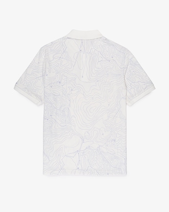 Polo Masculina de Piqué Estampado em Modelagem Solta