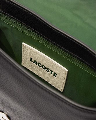 Bolsa City Court em Couro Granulado com Fecho Flap