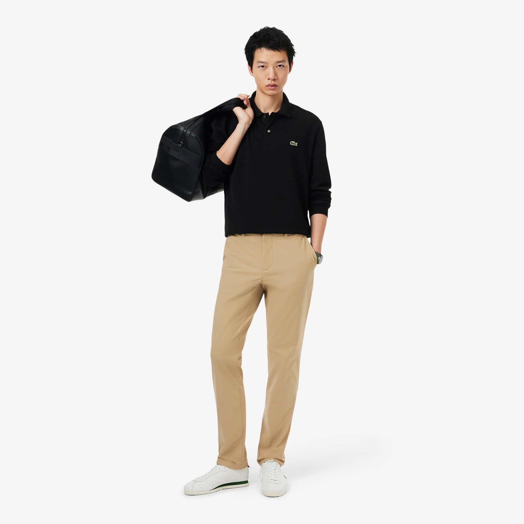 Calça Slim Fit Chino Commuter Lacoste Stretch Repelente à Água