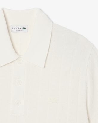 Sweater Polo Fluid de Tejido Acanalado
