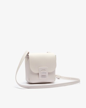 Bolsa tiracolo feminina Croco Turn em couro com fecho de crocodilo