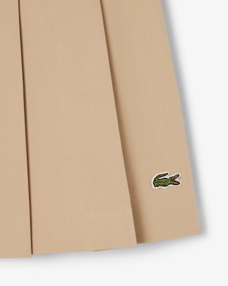 Pollera Corta Plisada de Algodón Stretch