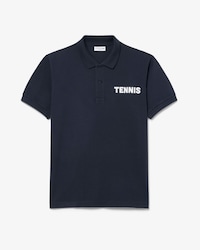 Polo de corte cl&aacute;sico de petit piqu&eacute; estampado