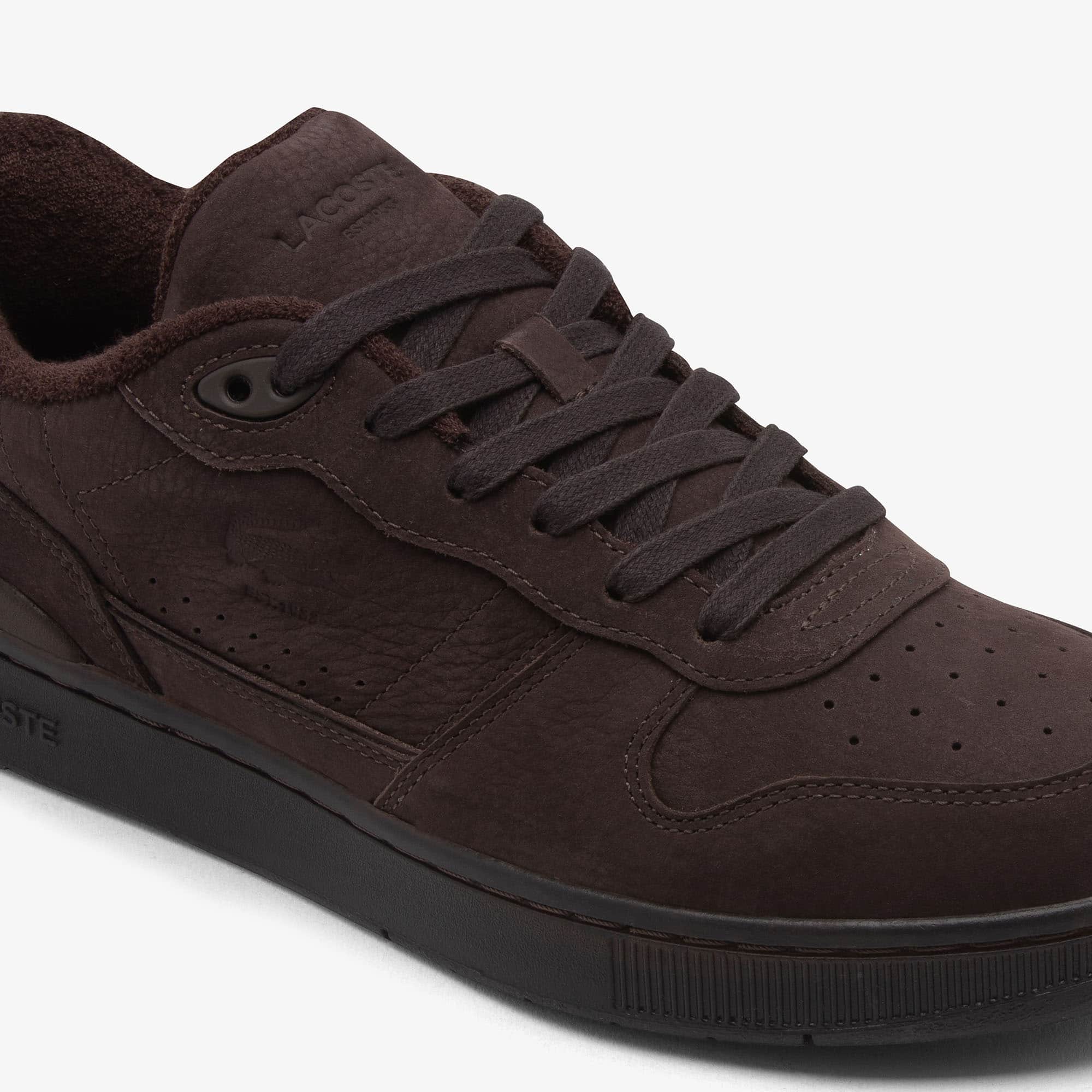 Tênis em Couro Nobuck Lacoste T-Clip Set Masculino