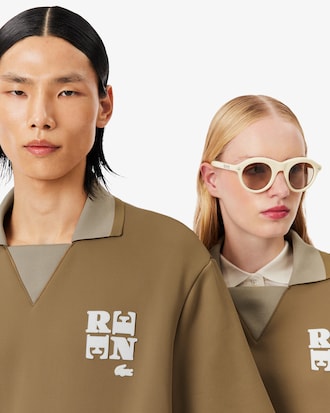 Camisa Polo Oversized em Cetim Runway 