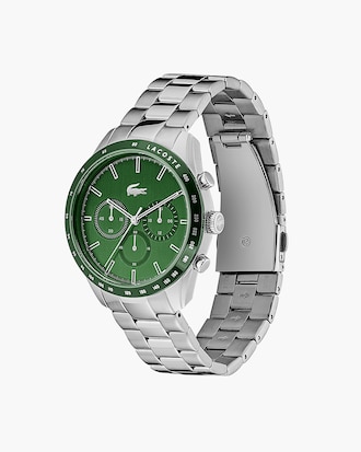 Reloj Boston Verde Con Cron&oacute;grafo Y Correa De Acero Inoxidable
