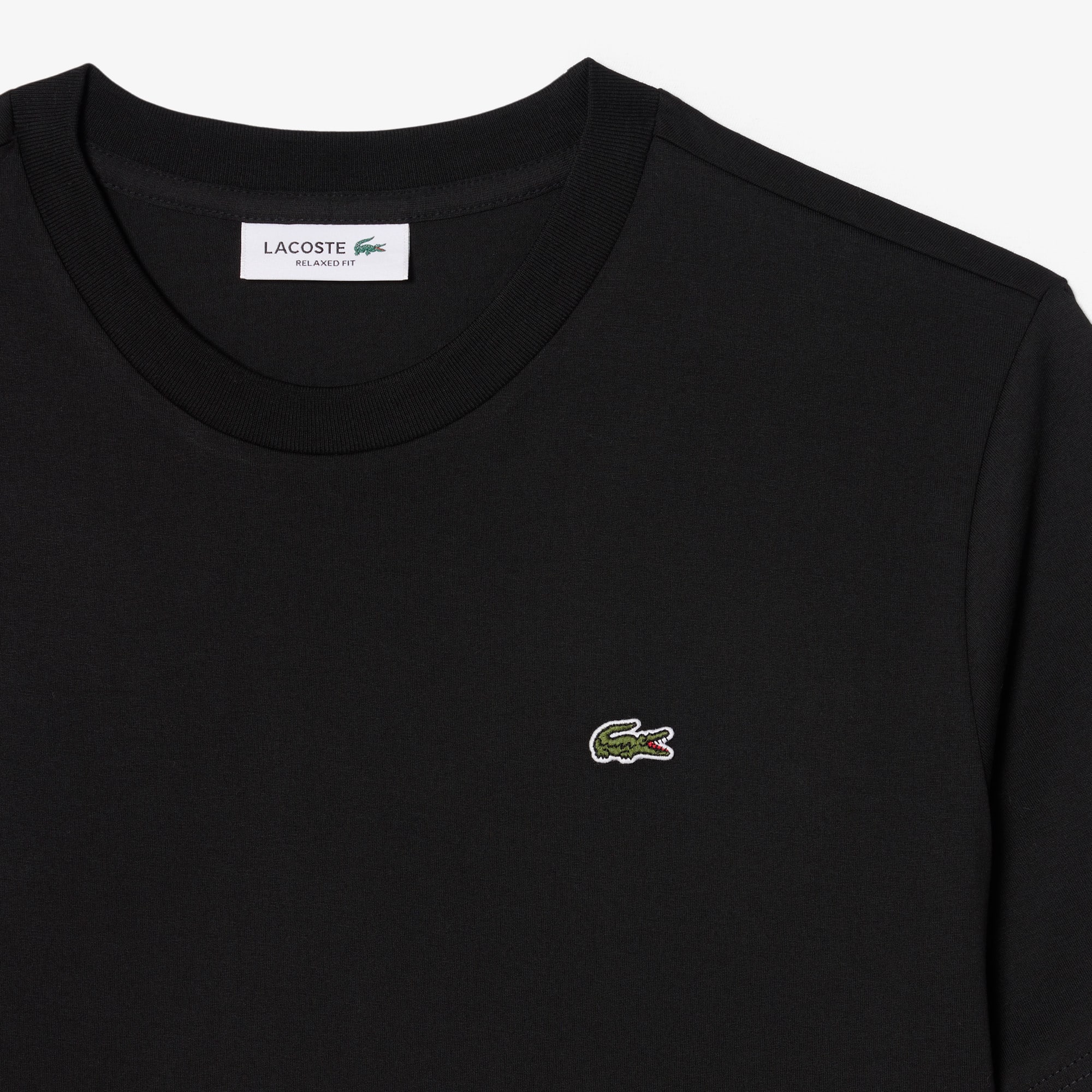 Camiseta de Algodão Pima Jersey Lacoste de Ajuste Relaxado