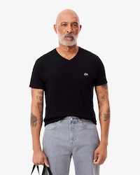 Camiseta de Algod&atilde;o Pima Leve com Gola V