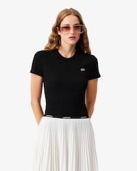 Camiseta de Algod&atilde;o Canelada com Caimento Ajustado