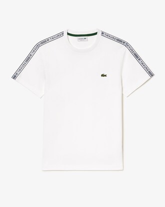 Remera De Hombre Lacoste Regular Fit Con Raya Con Logo