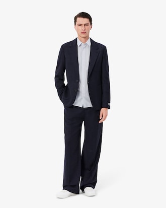 Camisa De Popelin A Rayas De Corte Regular