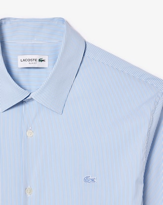 Camisa Rayada De Algodón Elastizado Al Cuerpo